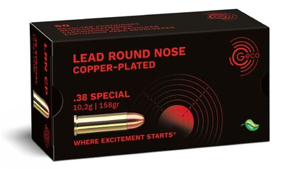 GECO .38 Special Lead Round Nose, copper-plated 10,2g/158gr
