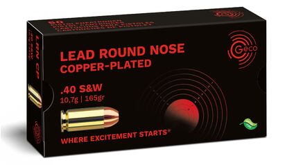GECO .40 S&W Lead Round Nose, copper-plated 10,7g/165gr