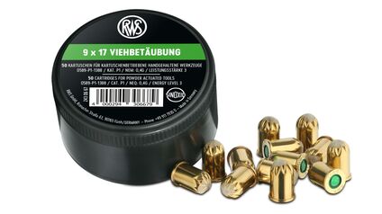 RWS Viehbetäubungskartuschen 9x17 mm grün, für Kleinvieh RWS Viehbetäubungskartuschen 9x17 mm grün, für Kleinvieh