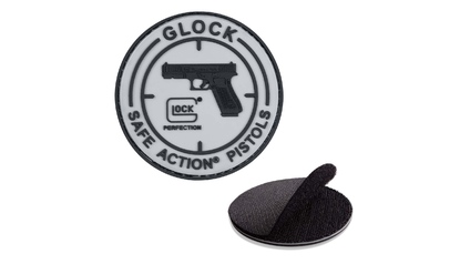 GLOCK Patch Rubber Badge Safe Action, 8 cm, Klett-/Flauschteil
