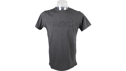 GLOCK T-Shirt Glock 3D-Druck Herren Kurzarm grau-meliert XXL