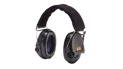 SORDIN Supreme Pro-X Aktiver Kapsel-Gehörschutz mit schwarzem Stoffband, Schaumkissen & schwarzen Kapseln Modell 2023