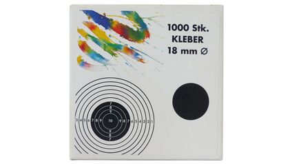 ULRICH Schusspflaster 18 mm, schwarz, 10x1000 Stk. Kleber